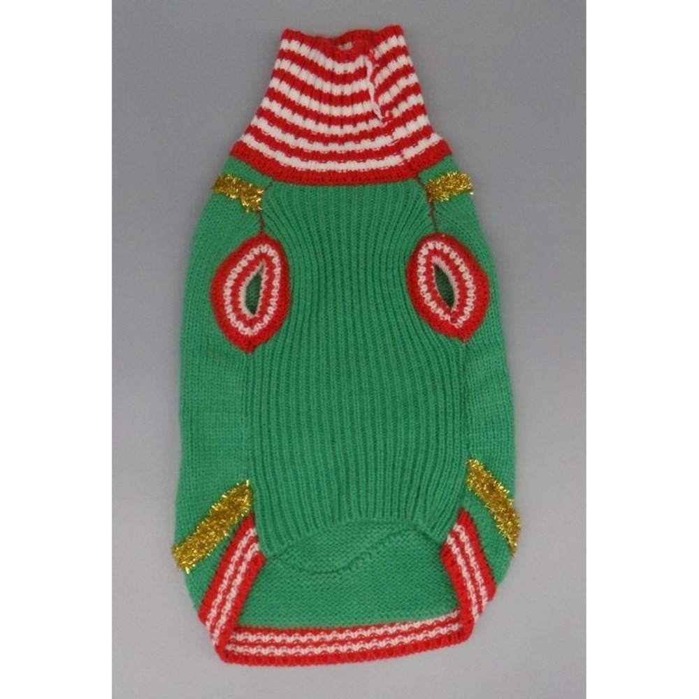 Dog Sweater Christmas Size Small Holiday Hot Mess Merry & Bright 15" Long Ugly - Picture 4 of 11